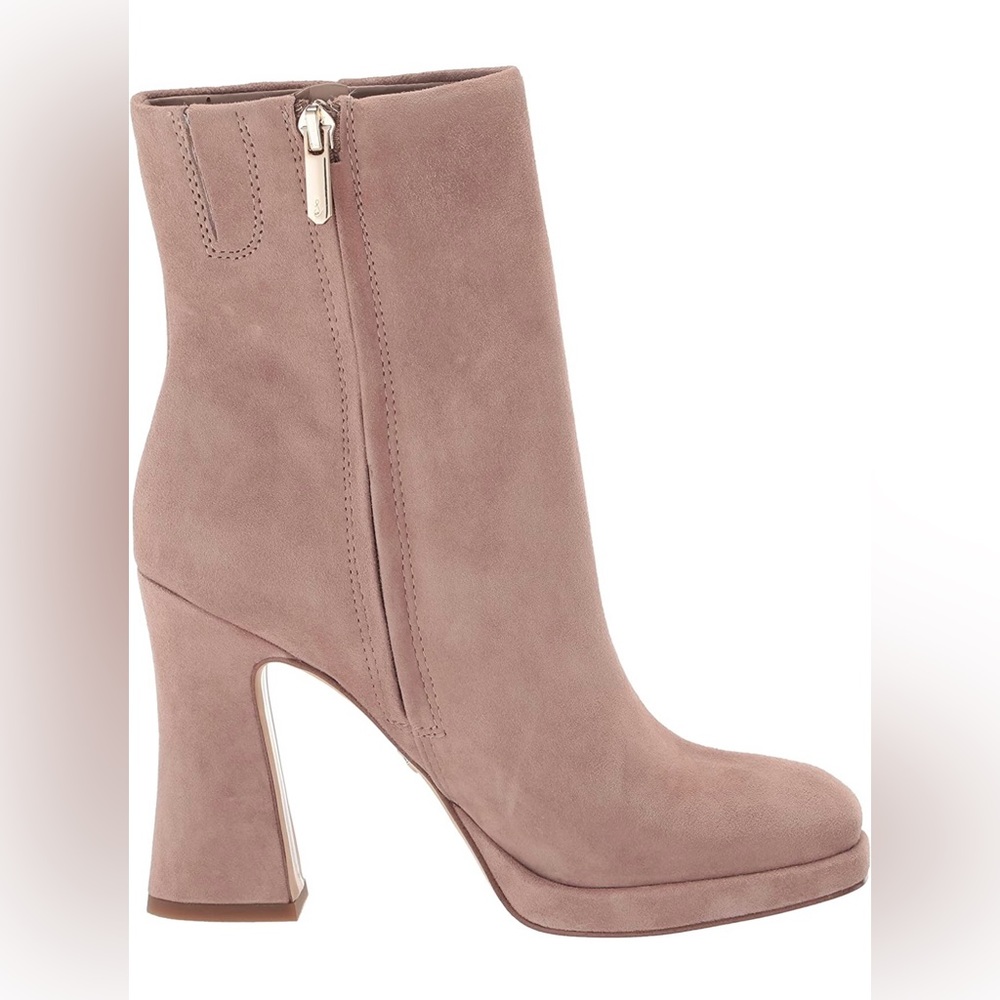 Jaye Cashmere Suede Heeled Booties Sam Edelman - Picture 2 of 5